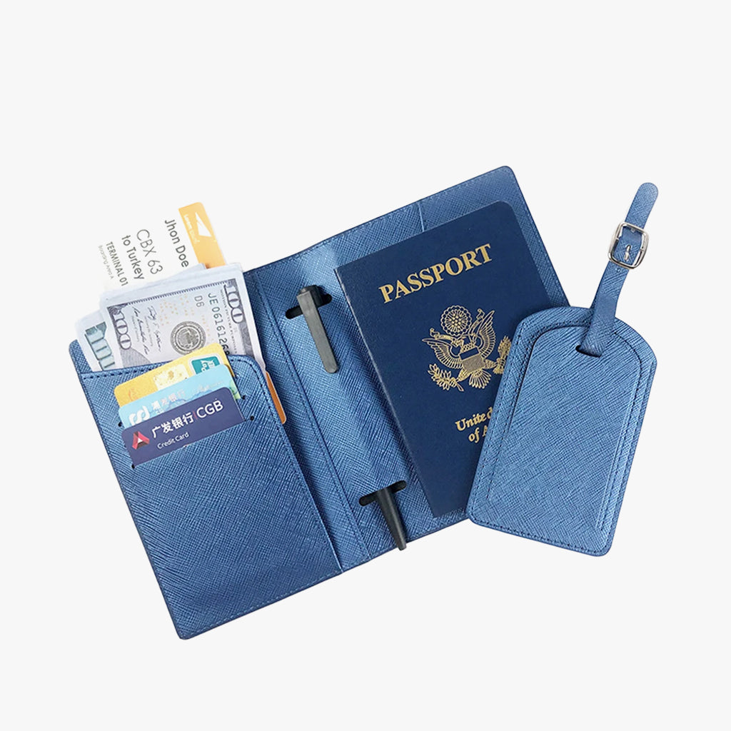 Passport Holder Cover with Luggage Tag