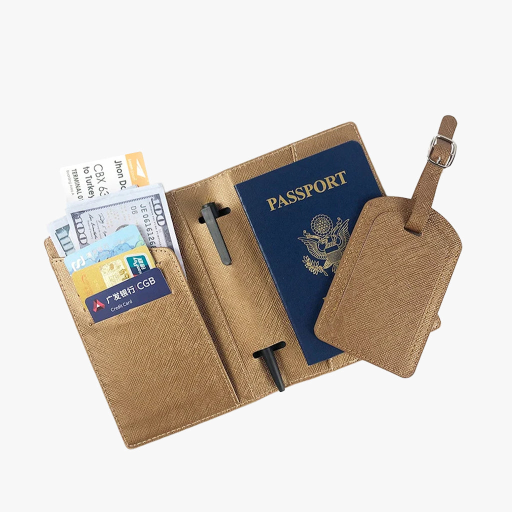 Passport Holder Cover with Luggage Tag